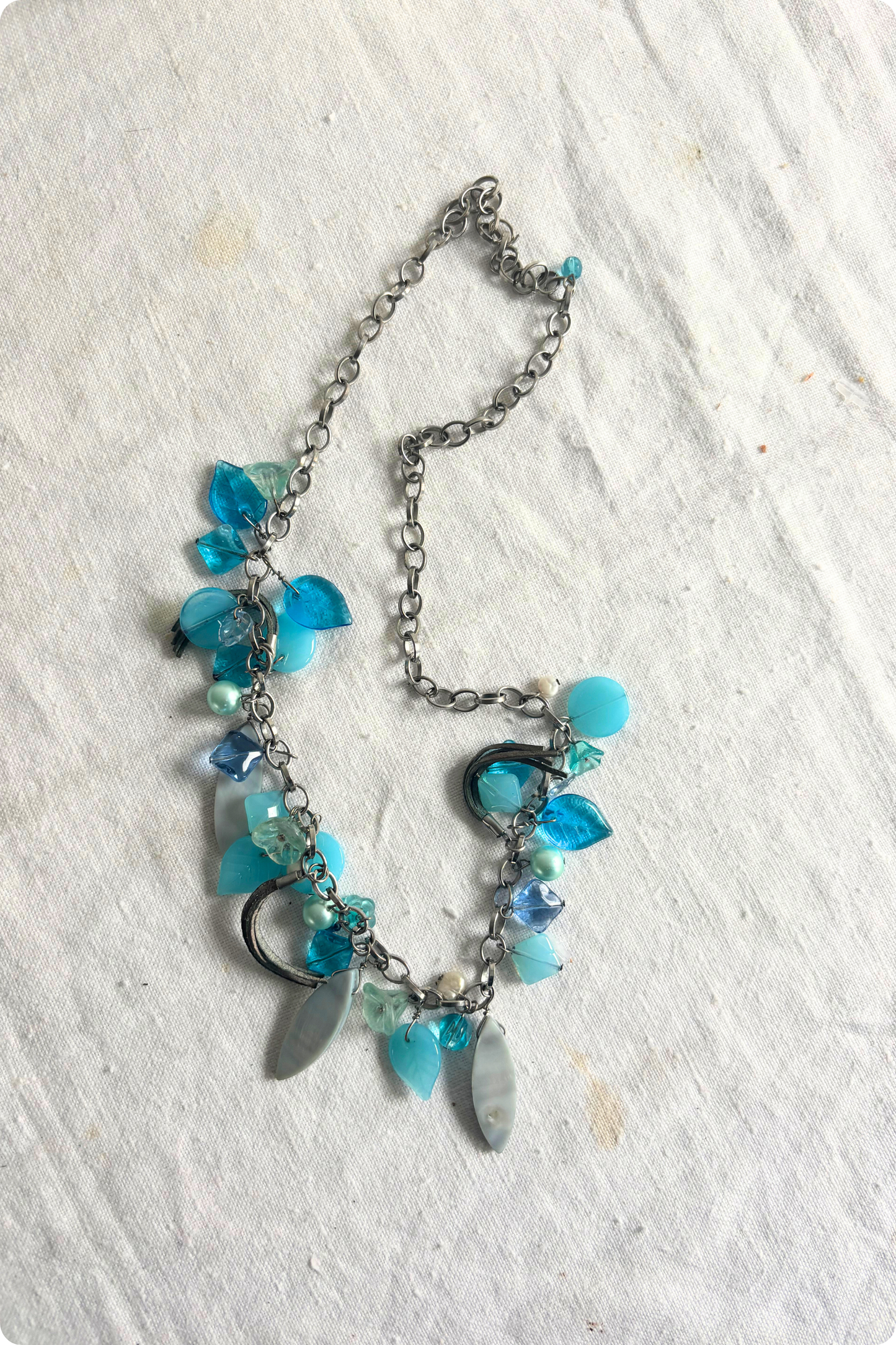 Funky chain beaded necklace