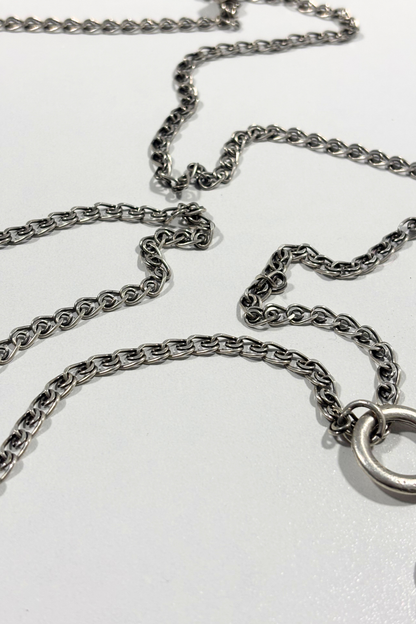 Long chain rose necklace