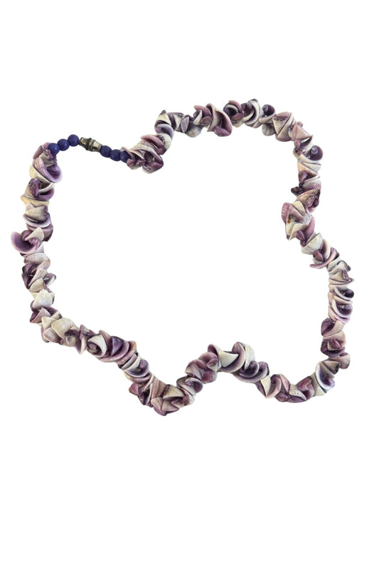 Purple shell choker necklace