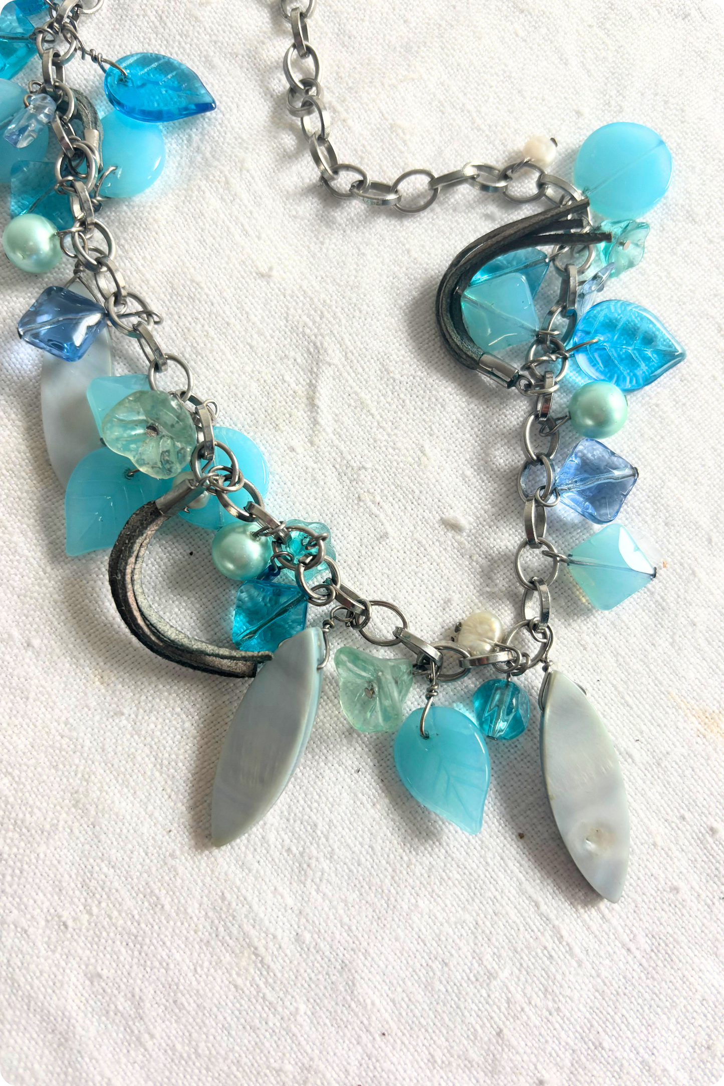 Funky chain beaded necklace