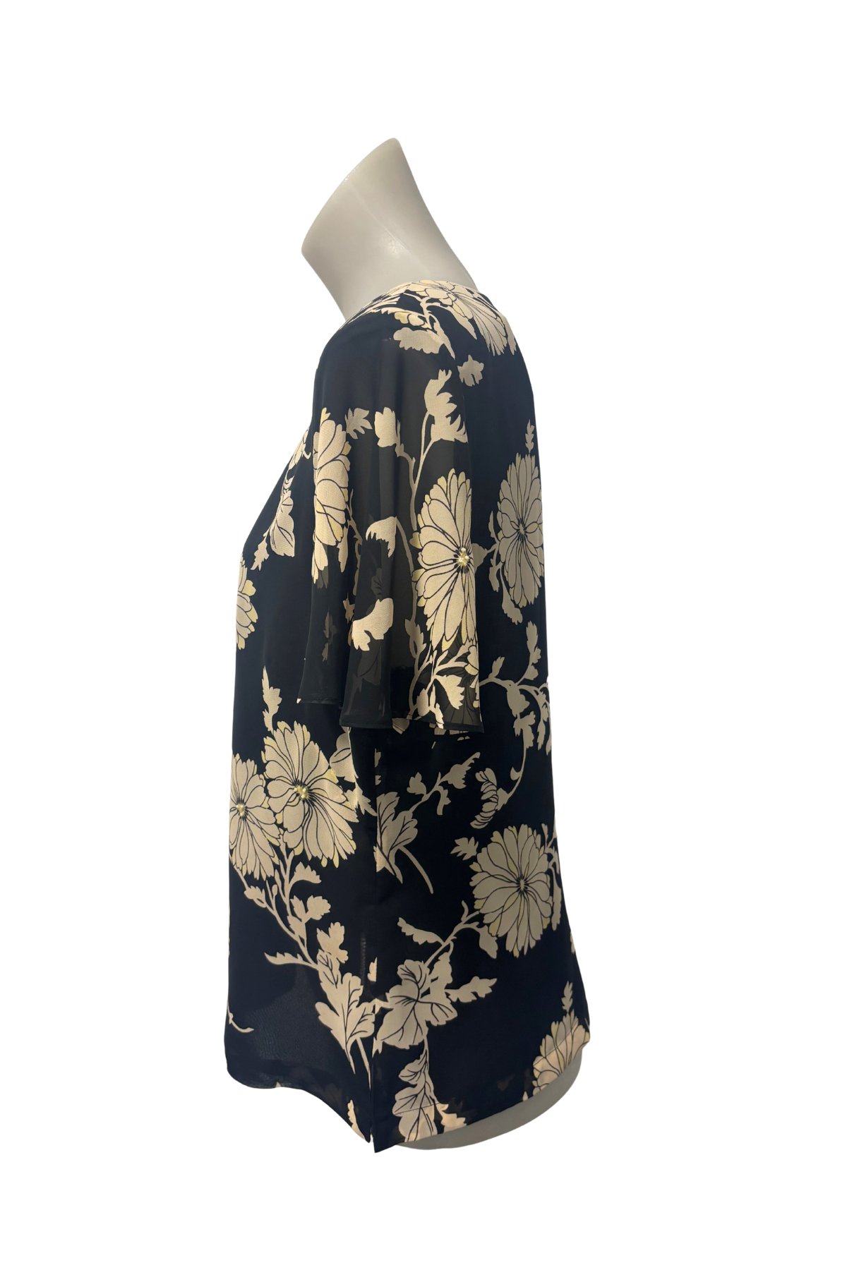 Jacques Vert floral beaded blouse, 14