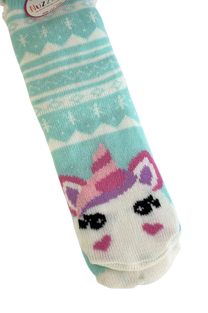 Nuzzles fluffy unicorn socks