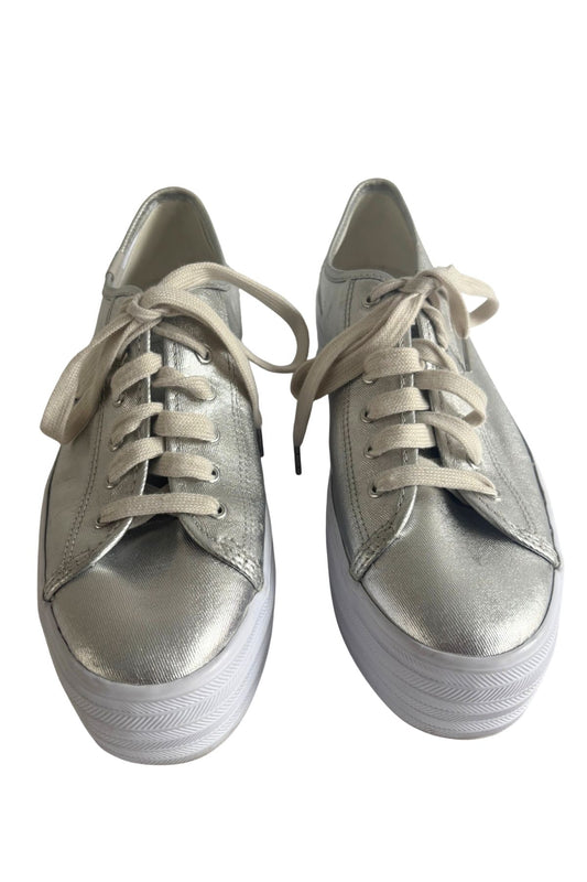 Silver platform Keds, 39