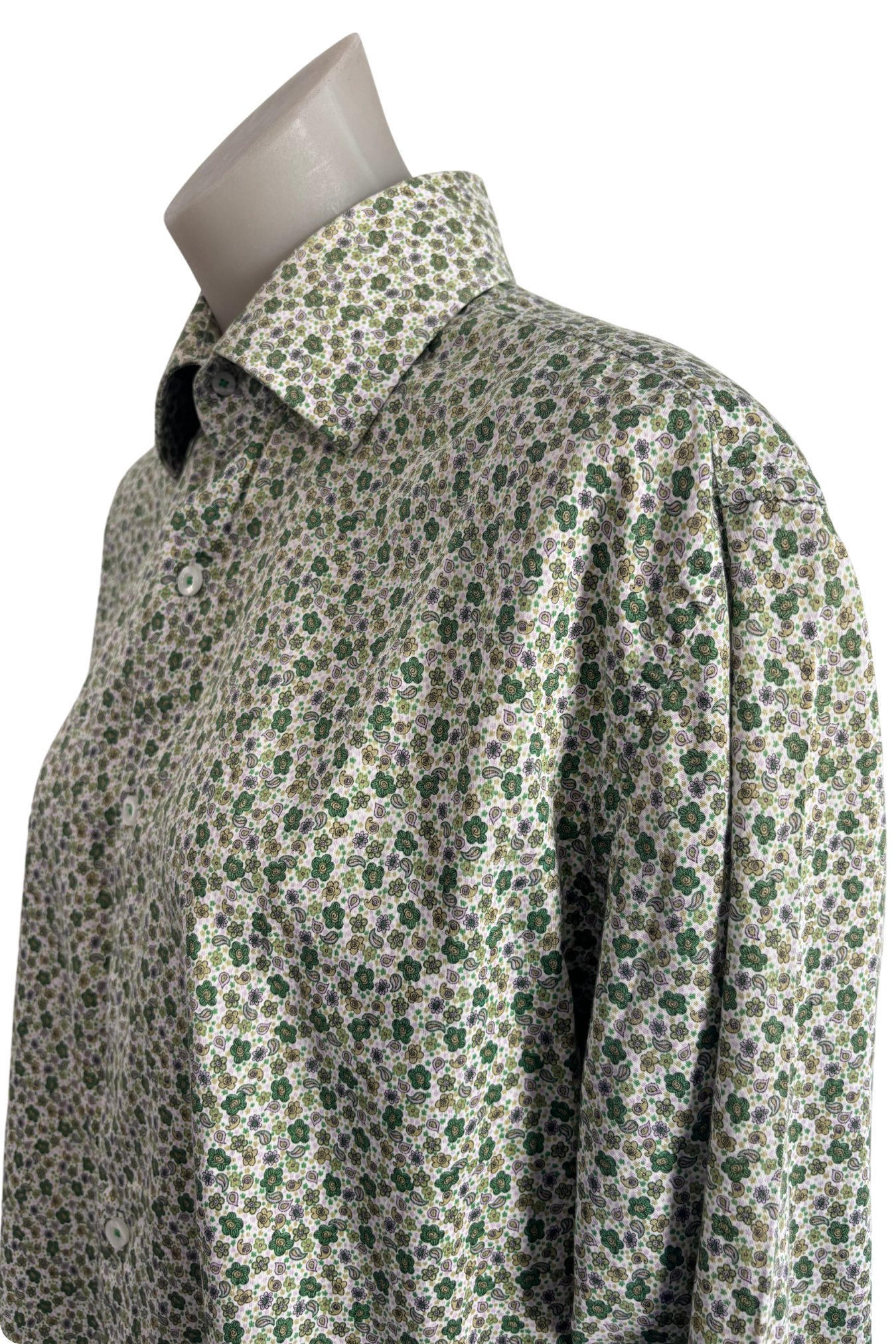 Nicholas Jermyn floral fitted shirt, 42cm chest