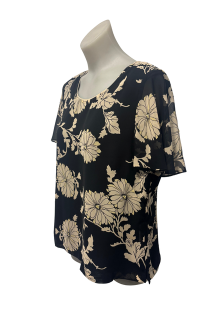 Jacques Vert floral beaded blouse, 14