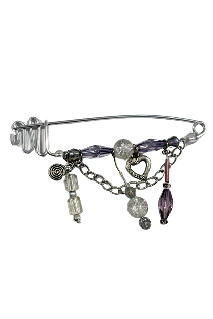 Large dangly charm pin