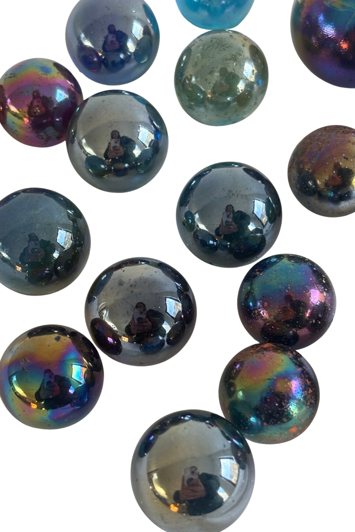 Retro oil slick marbles