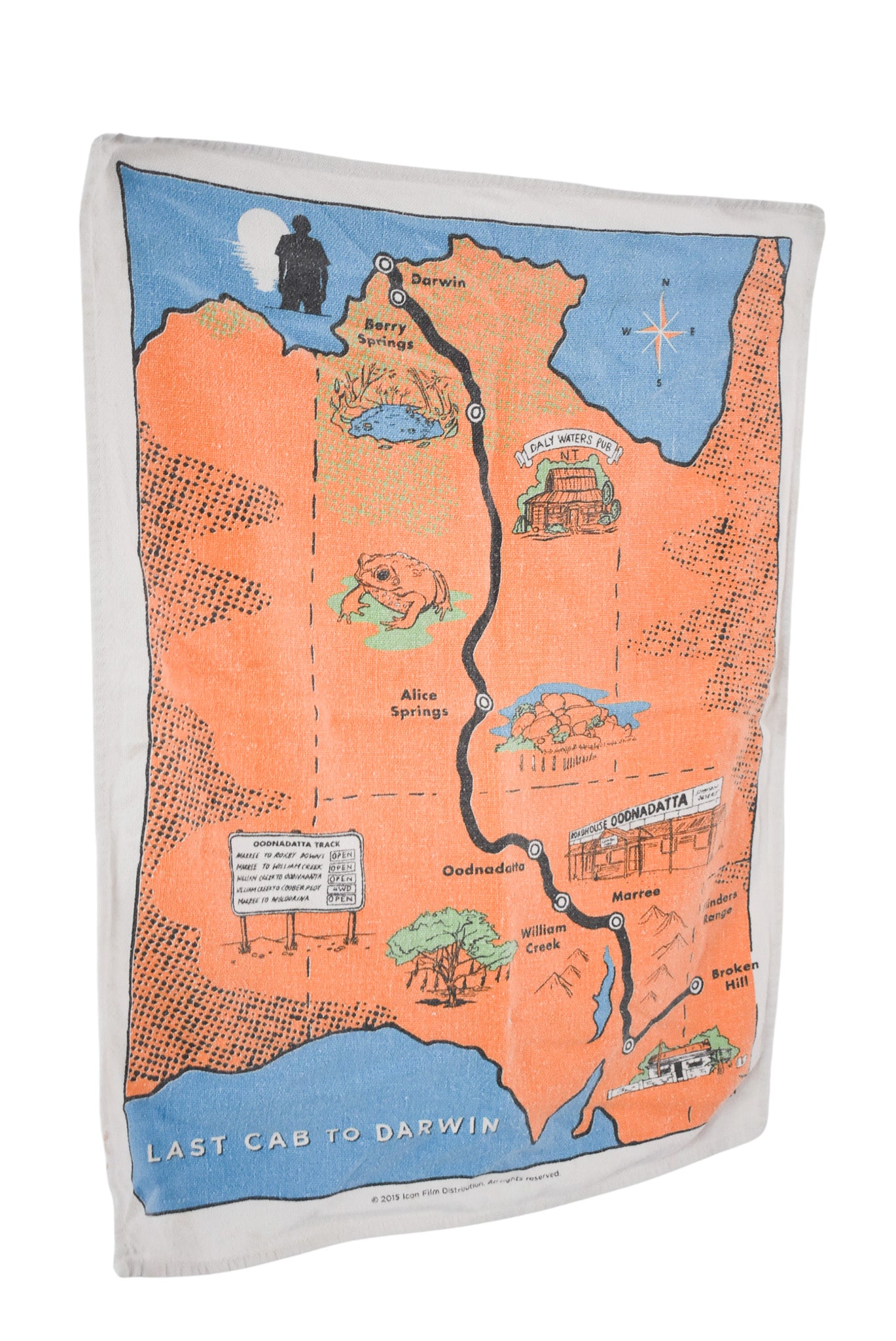 Last cab to Darwin vintage tea towel