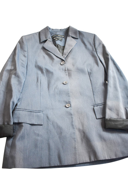 Judith Malcolm NZ made metallic blue blazer, 10