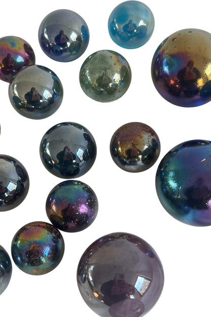Retro oil slick marbles
