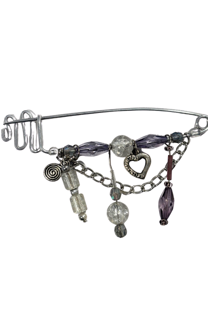 Large dangly charm pin