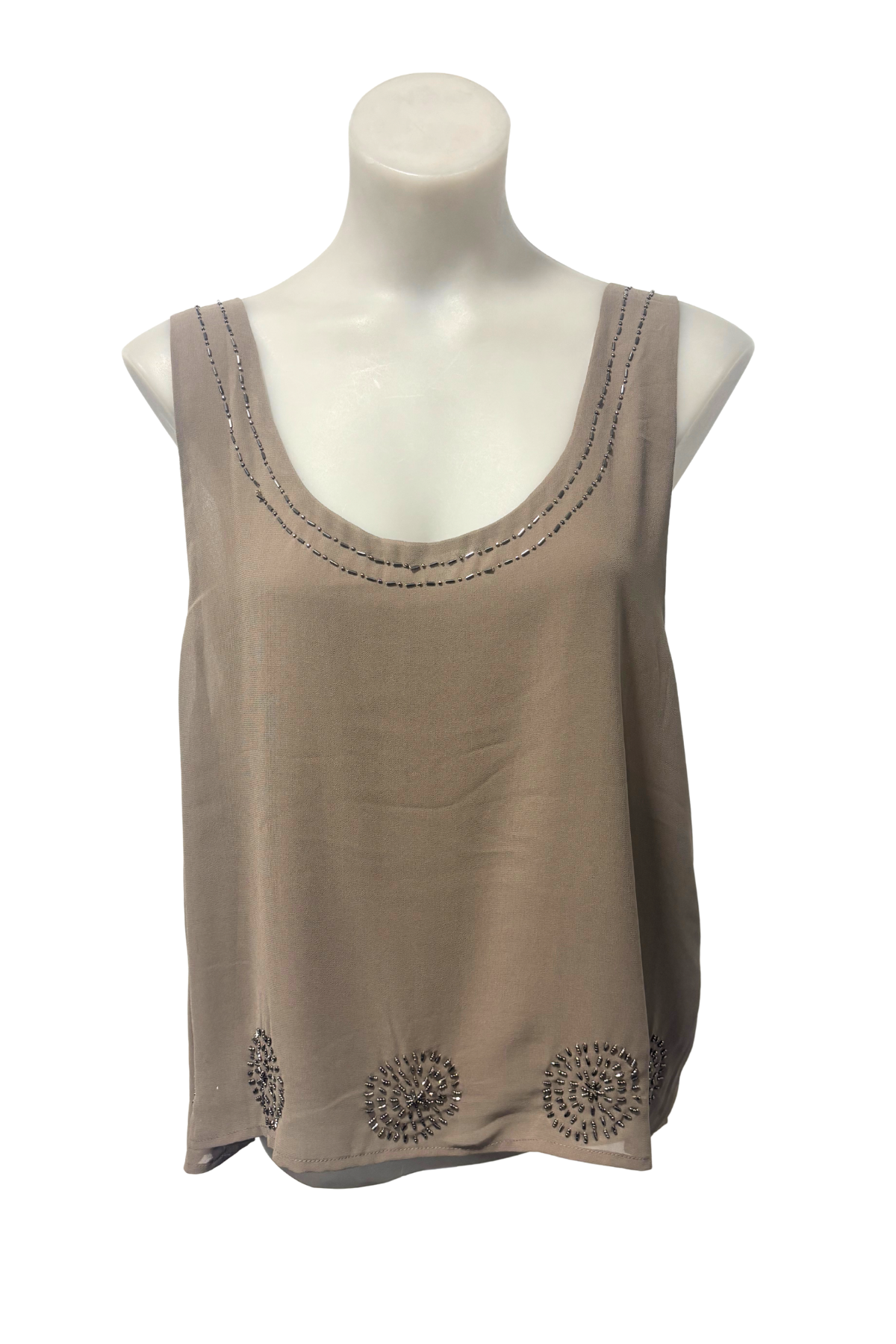 Fate brown beaded tank top, 12