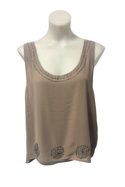 Fate brown beaded tank top, 12
