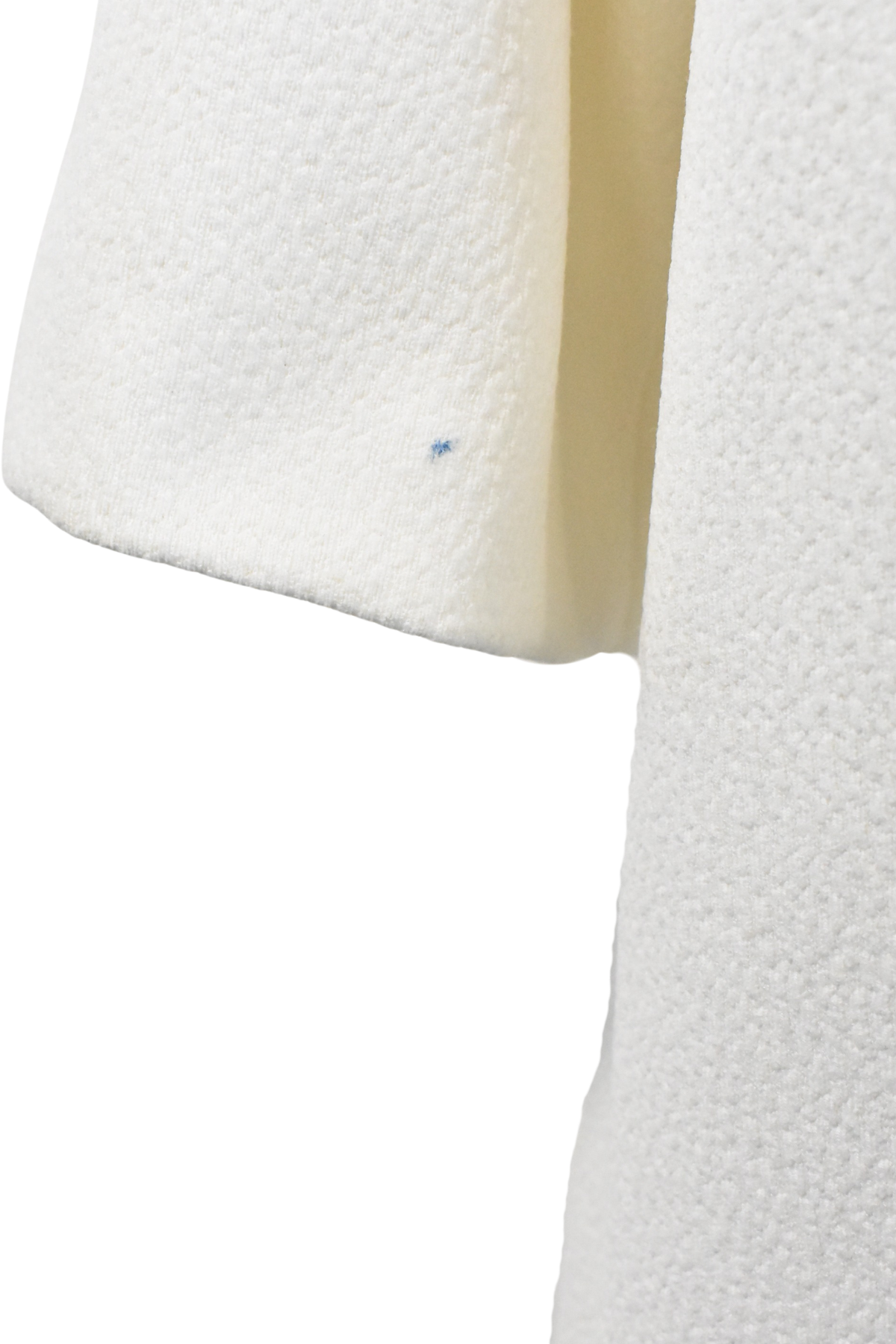 1960's Crimplene white mid coat, S