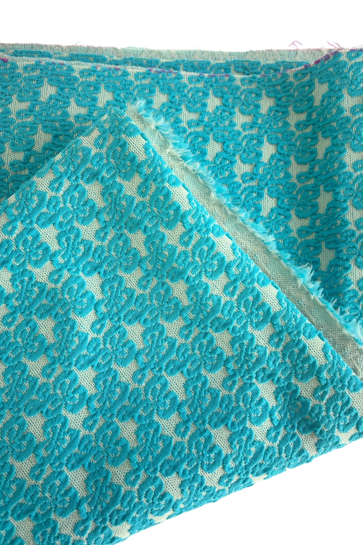 Textured blue fabric