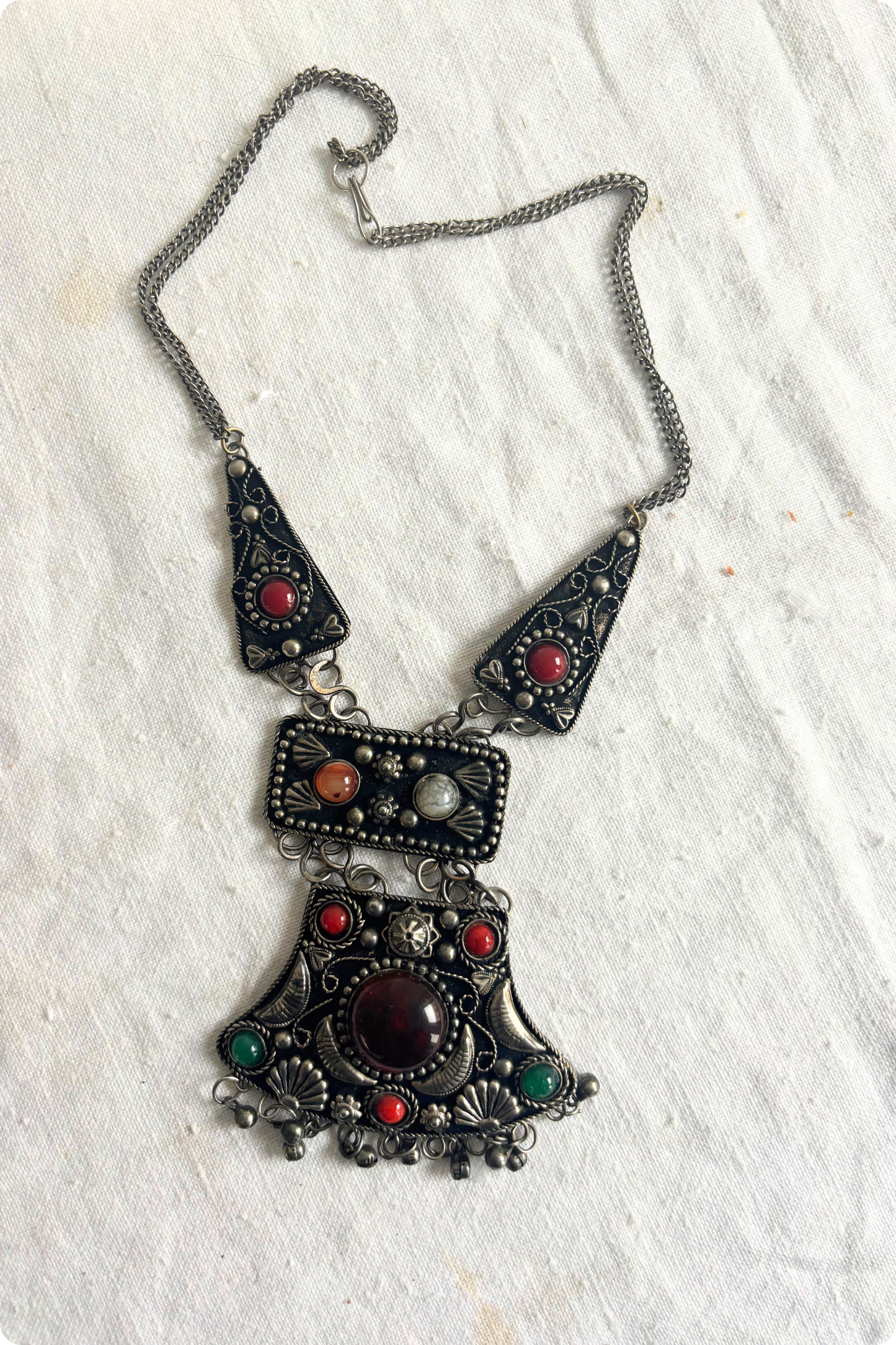 Jingling statement necklace