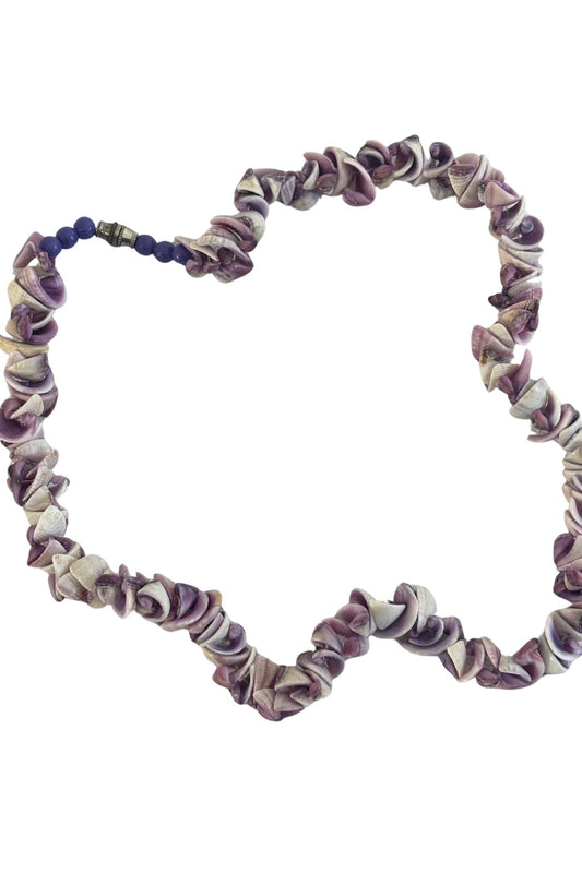 Purple shell choker necklace
