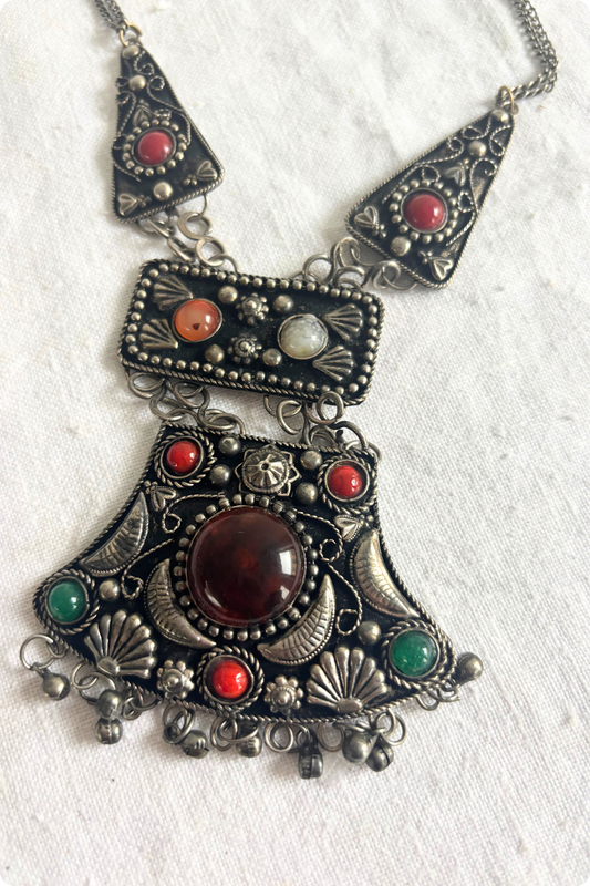 Jingling statement necklace