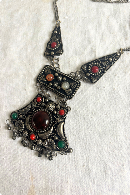 Jingling statement necklace