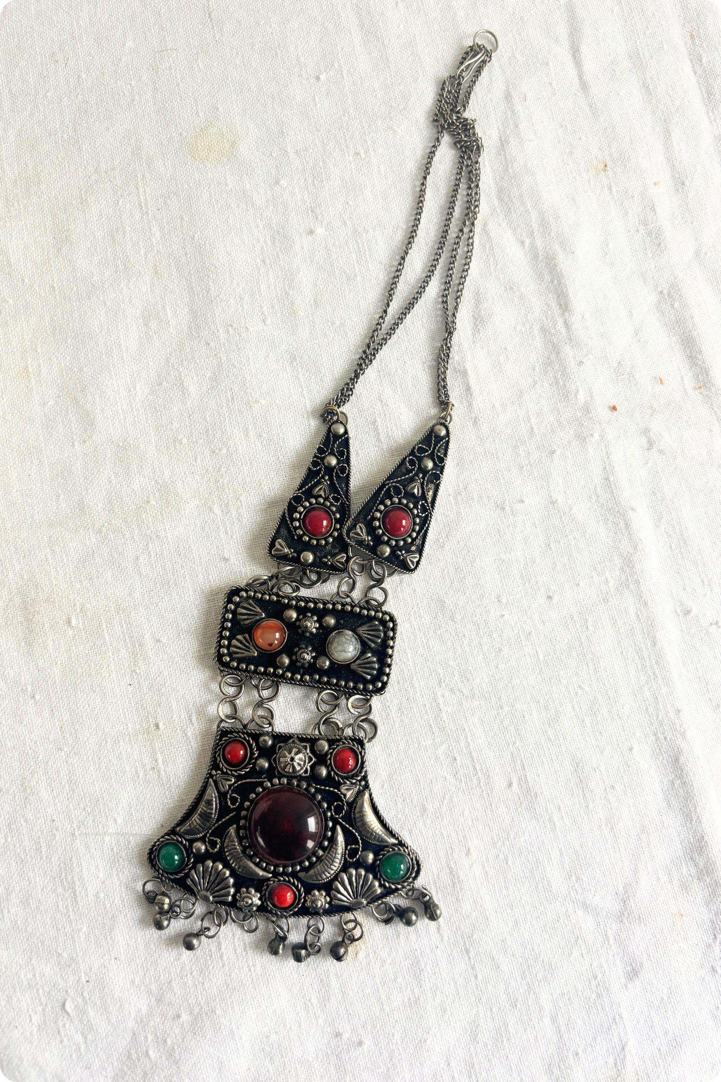 Jingling statement necklace