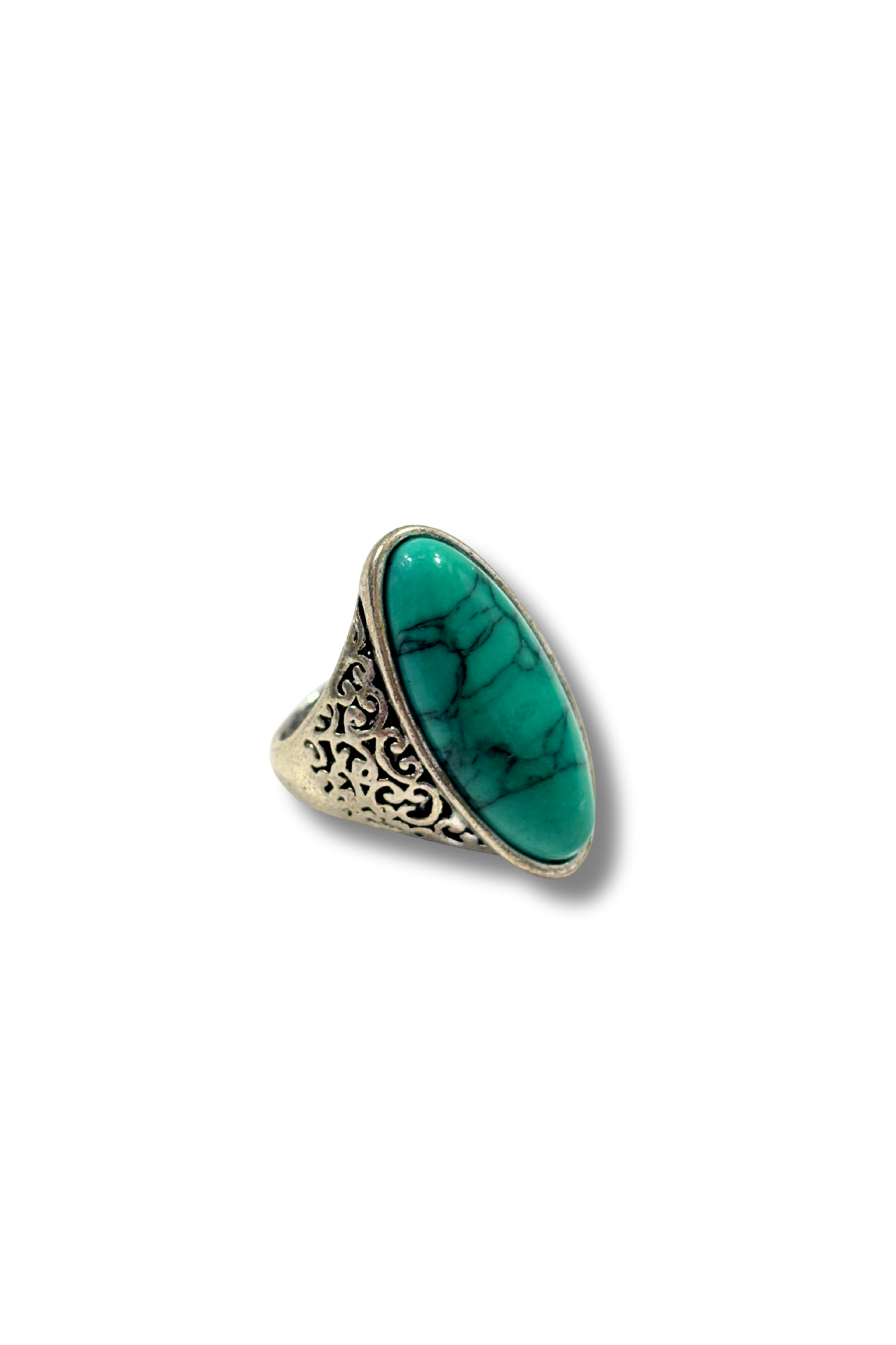 Faux turquoise chunky ring