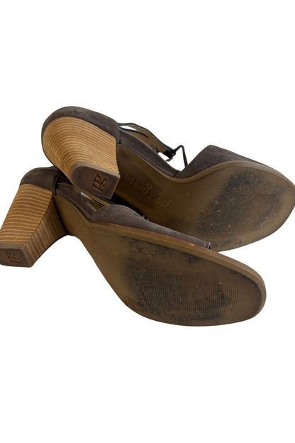 Paul Green metallic suede strappy heels, 9