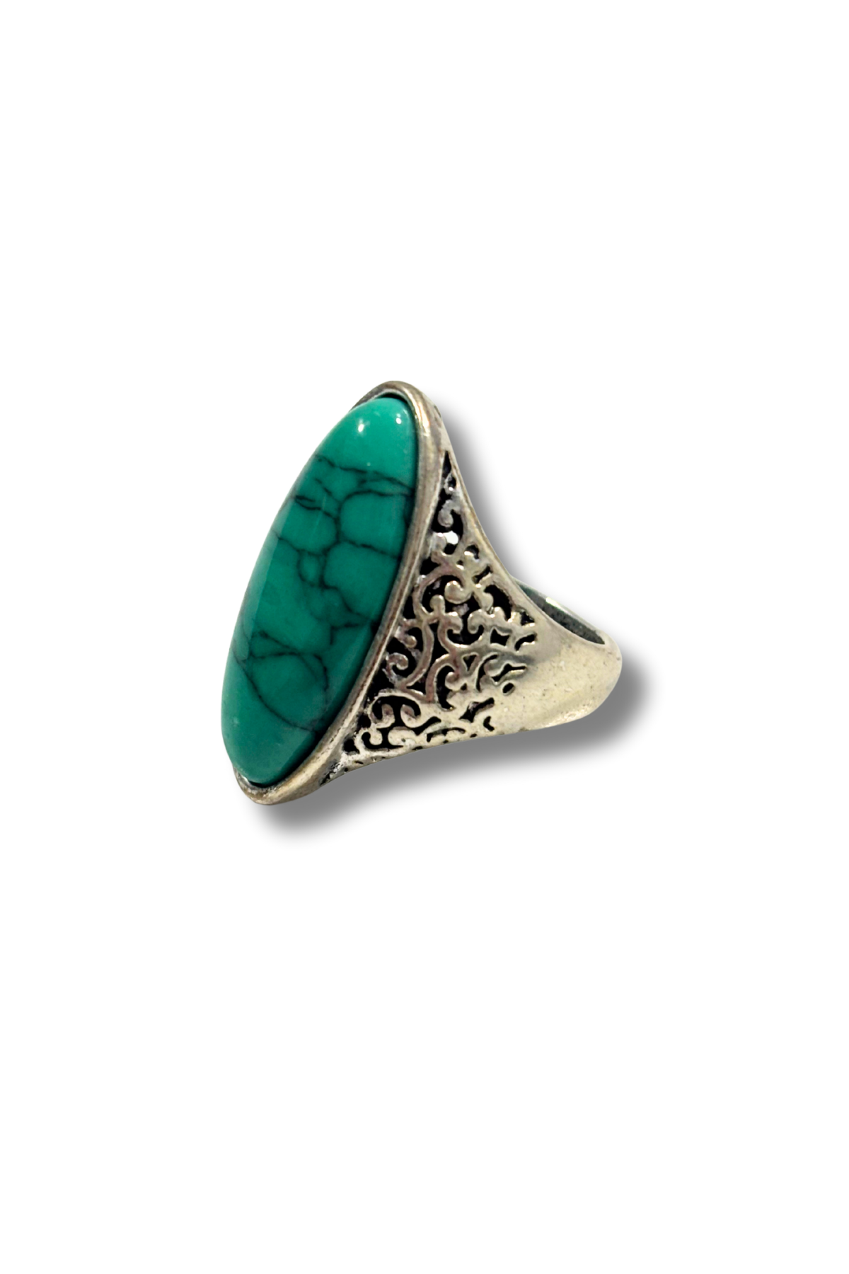 Faux turquoise chunky ring