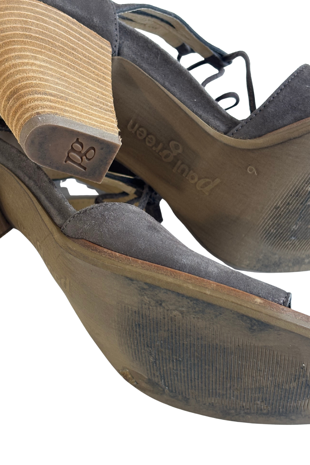 Paul Green metallic suede strappy heels, 9