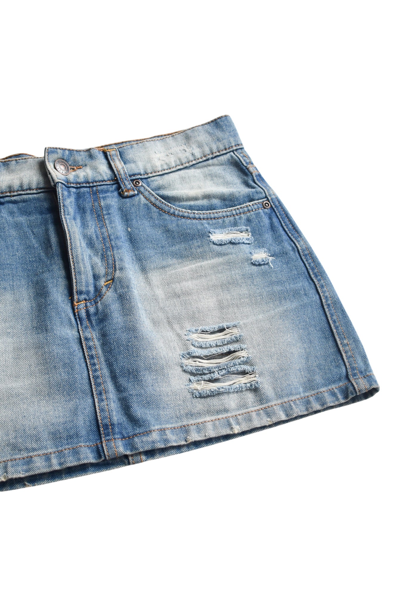 Old school rusty denim mini skirt, 6