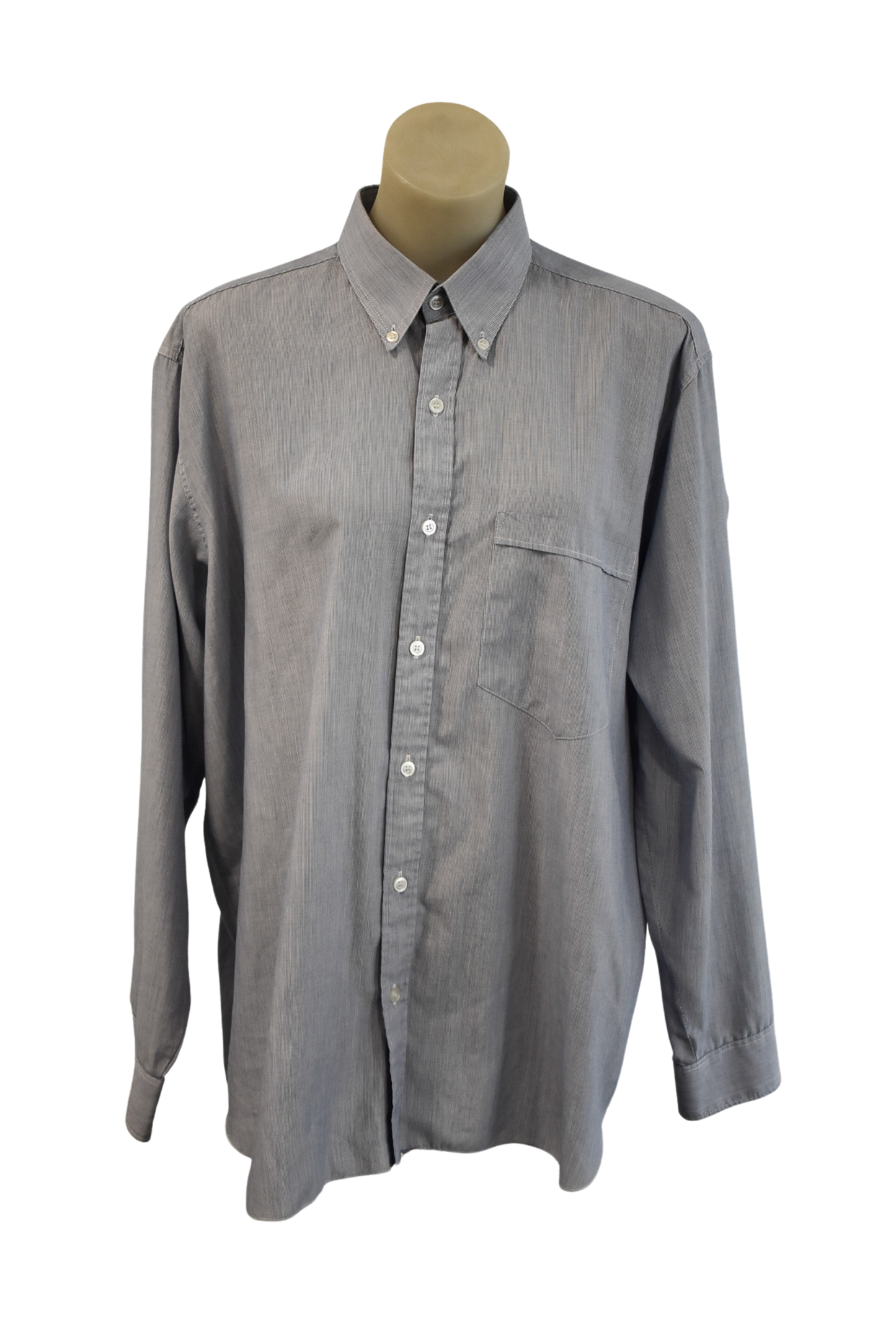 Manhattan NZ made striped dress shirt, XL