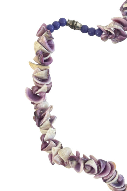Purple shell choker necklace