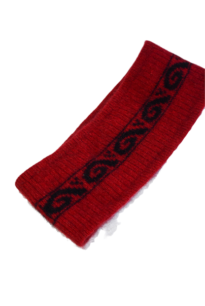 Red possum merino headband