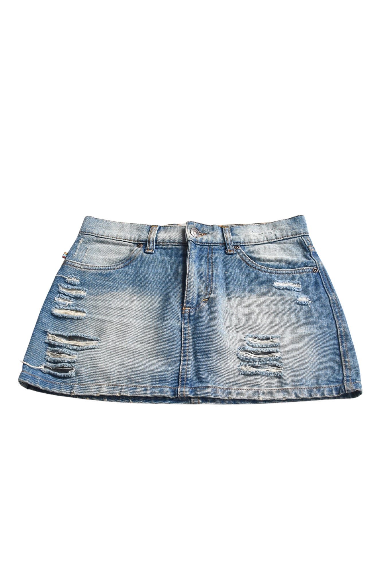 Old school rusty denim mini skirt, 6