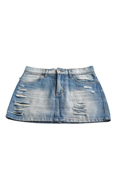 Old school rusty denim mini skirt, 6