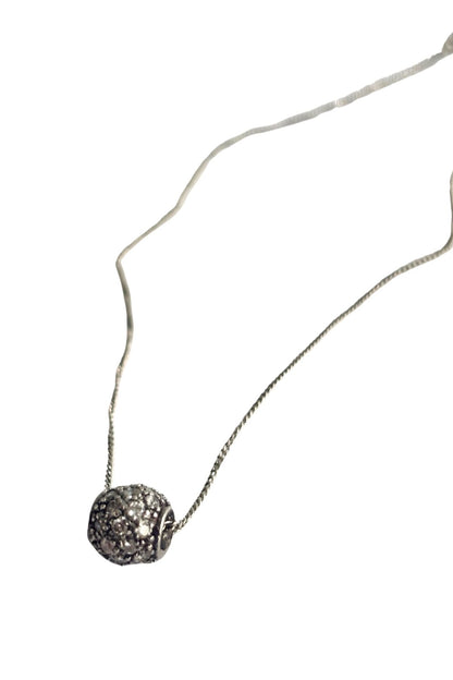 925 Silver glitzy charm necklace