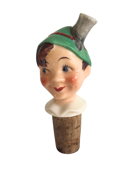 1930's German Bavarian bottle stopper Goebel porcelain