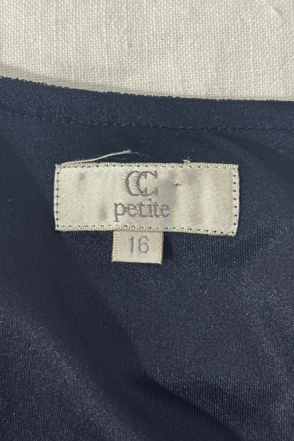 CC Petite Mesh embroidered flowers midi Skirt, L