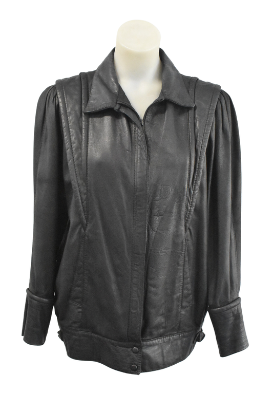 1990's Macalisters Christchurch made faux leather jacket, M