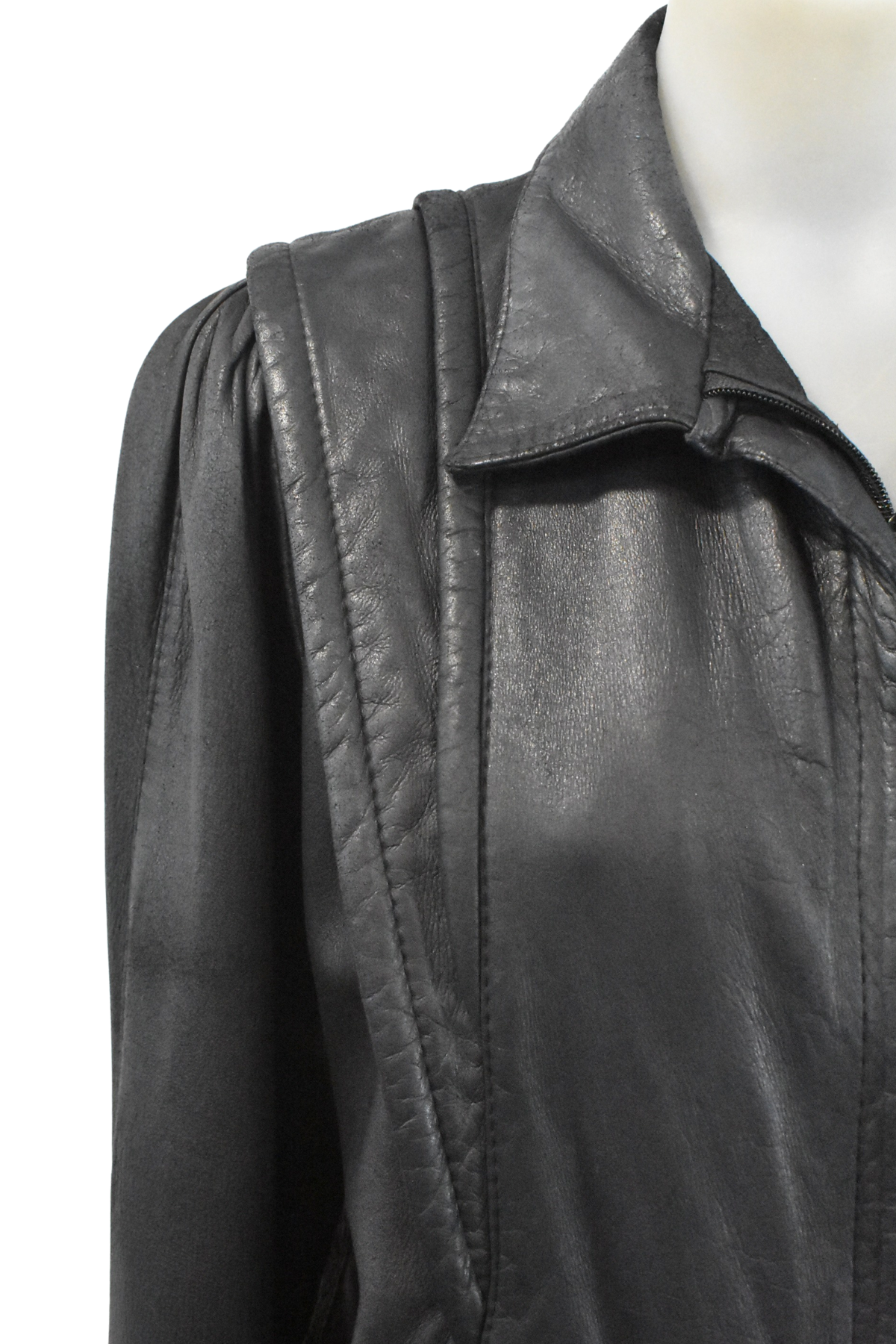 1990's Macalisters Christchurch made faux leather jacket, M