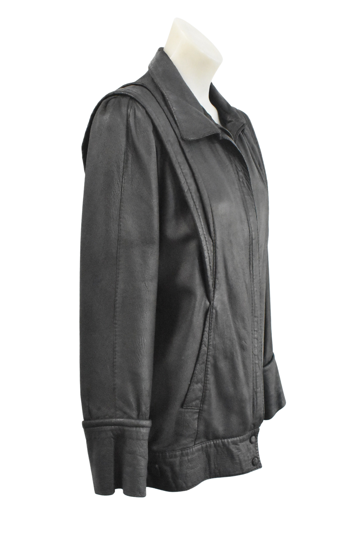 1990's Macalisters Christchurch made faux leather jacket, M