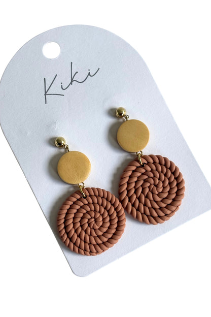 Kiki round weave earrings