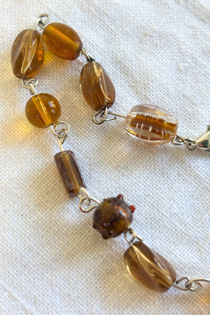 Glass bead bracelet