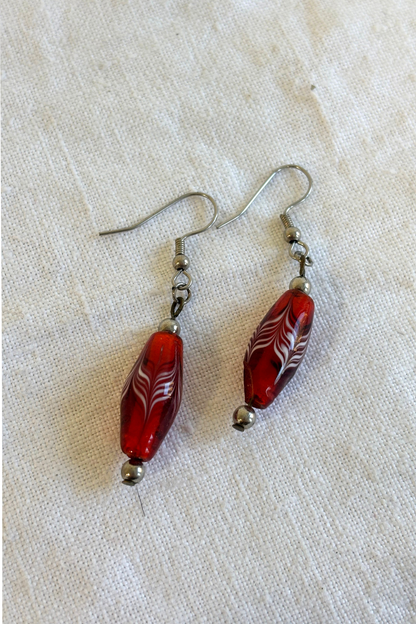 Glass bead earrings