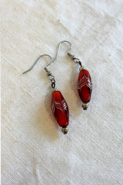 Glass bead earrings