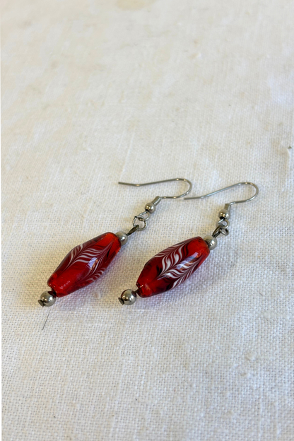 Glass bead earrings