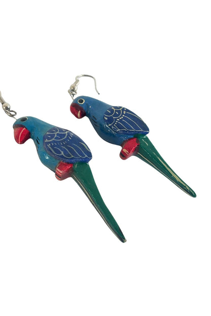 1980's Vintage parrot earrings