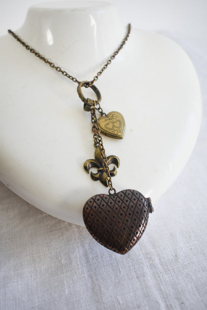 Double locket necklace