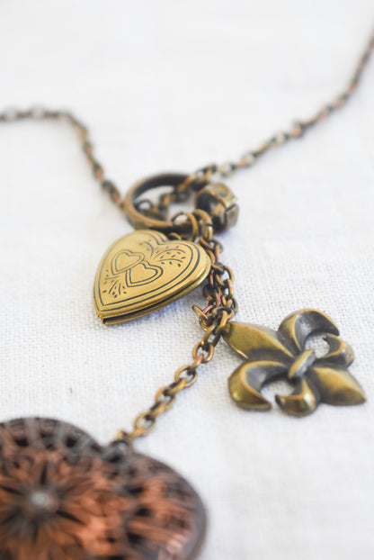 Double locket necklace