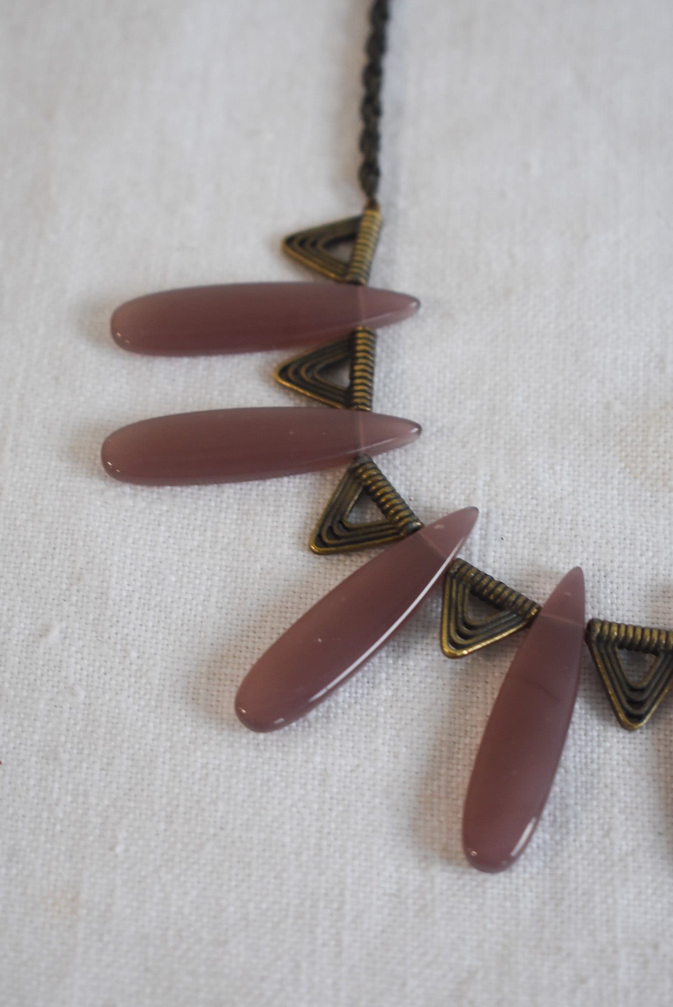 Art deco tribal necklace