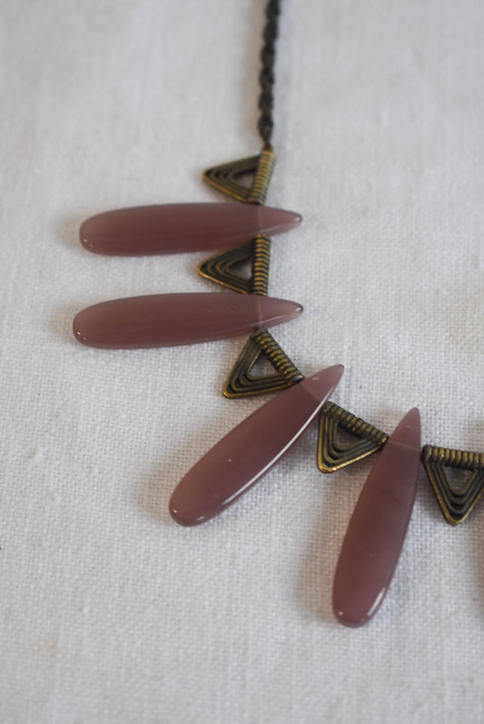 Art deco tribal necklace